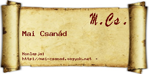 Mai Csanád névjegykártya