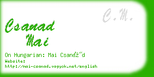csanad mai business card